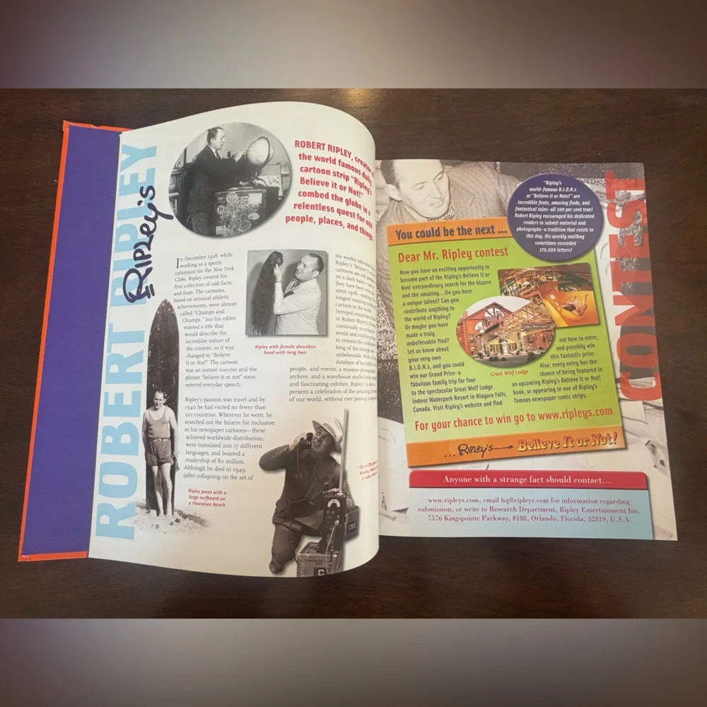 2006 Ripley's Believe It or Not! Expect the Unexpected Lenticular Hardcover Book